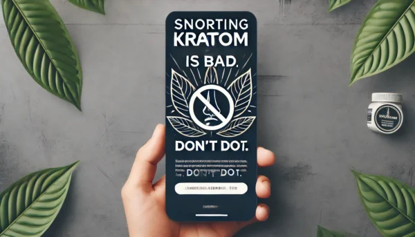 can you snort kratom? no.